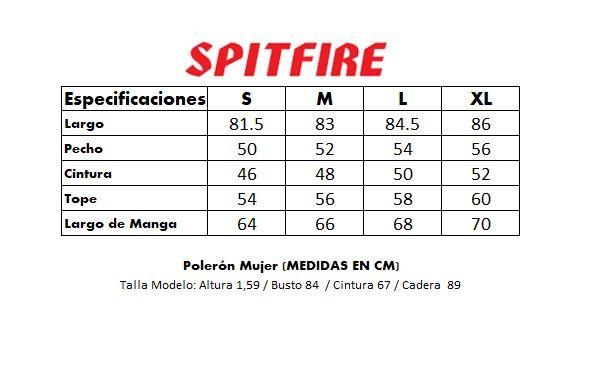 Polerón con Capucha de Mujer 360° Llamas Negro Spitfire-7