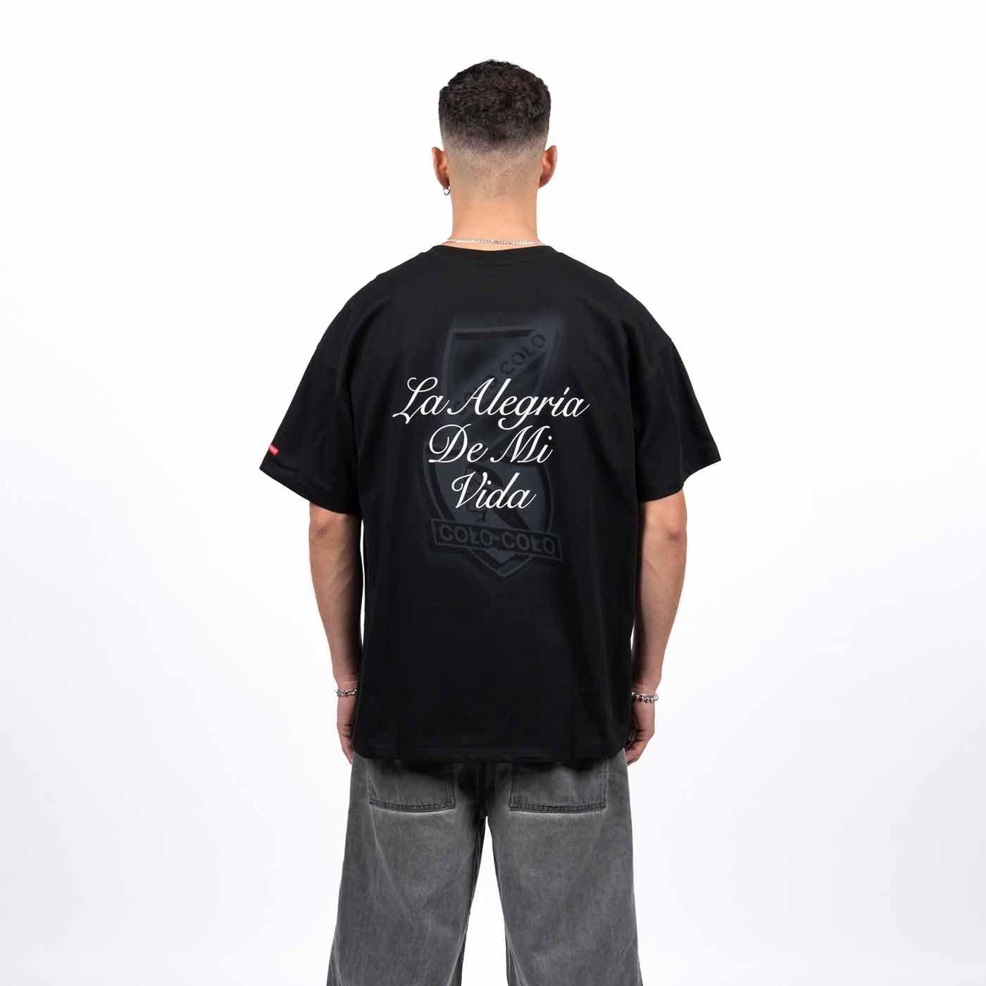 Polera Colo Colo Urbano "La Alegría de mi Vida" Negro-2