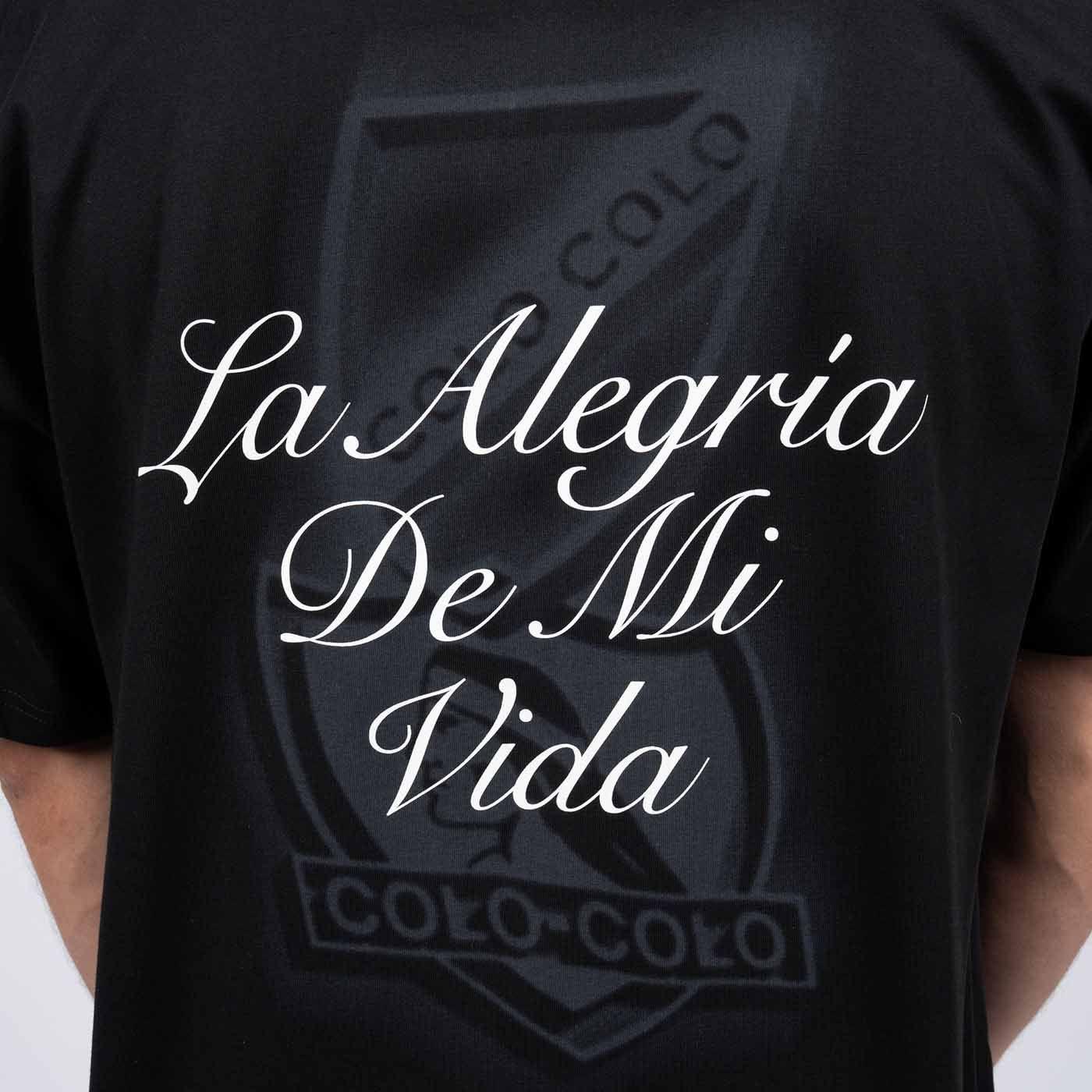Polera Colo Colo Urbano "La Alegría de mi Vida" Negro-4