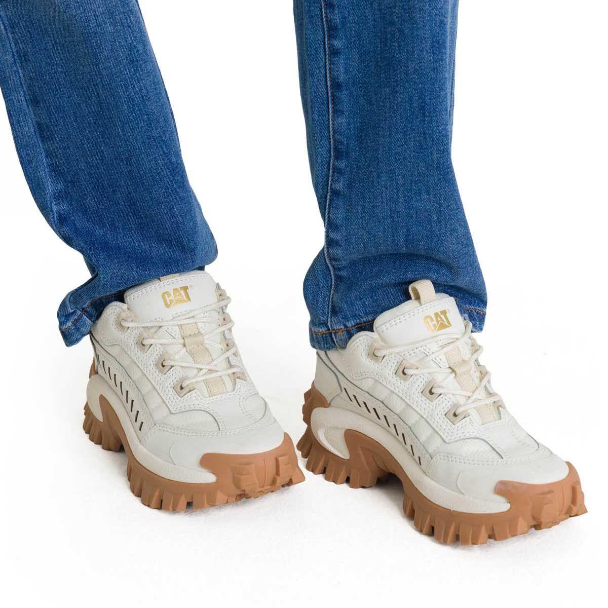 Zapatilla Cuero Mujer Intruder Blanca Cat-3