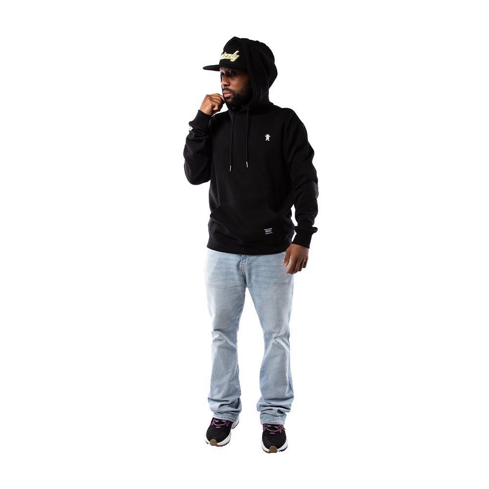 Polerón Hoodie Hombre Grizzly Griptape OG Bear Negro Blanco-6