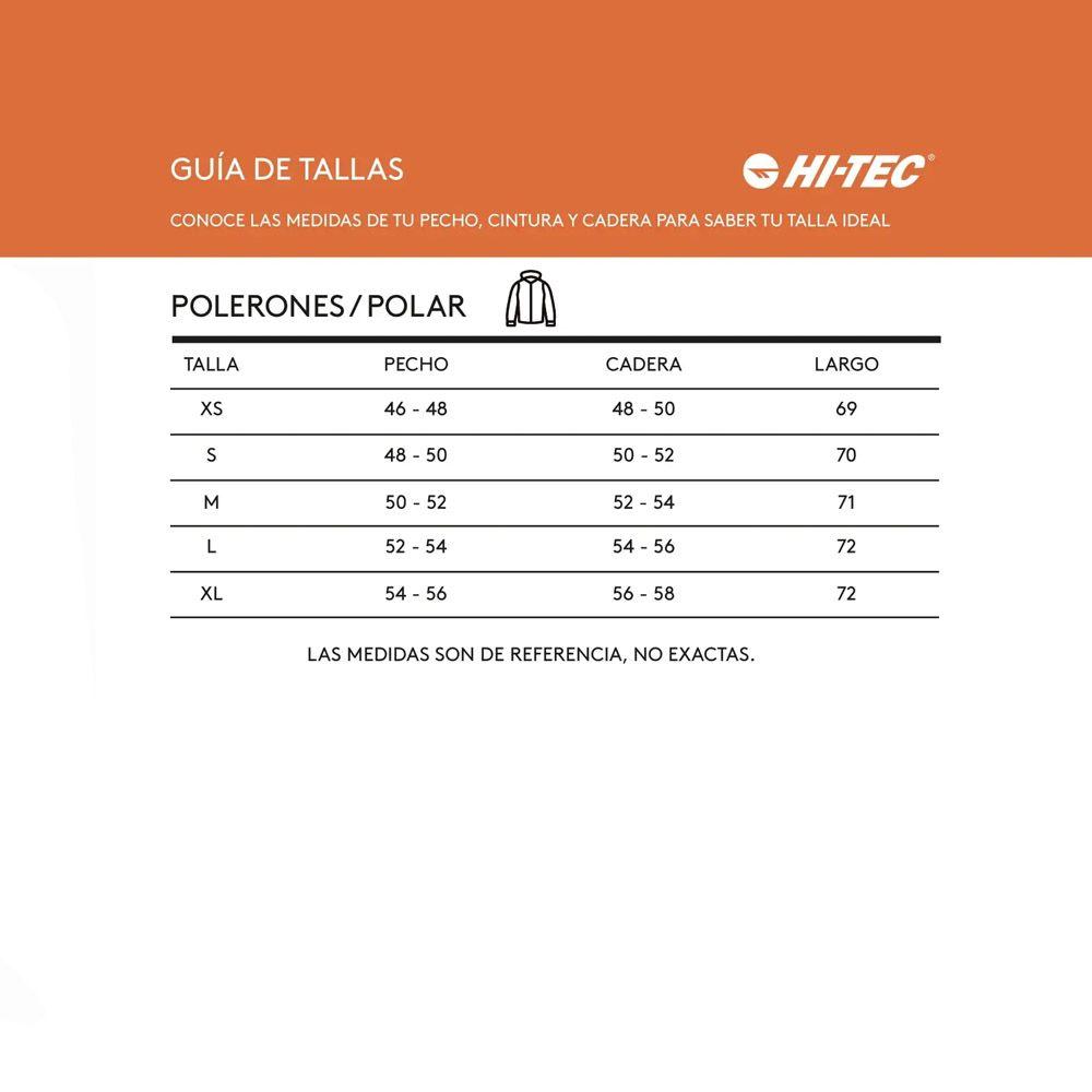 Polerón Polar Mujer HI-TEC Full Zipper Negro Melange-5