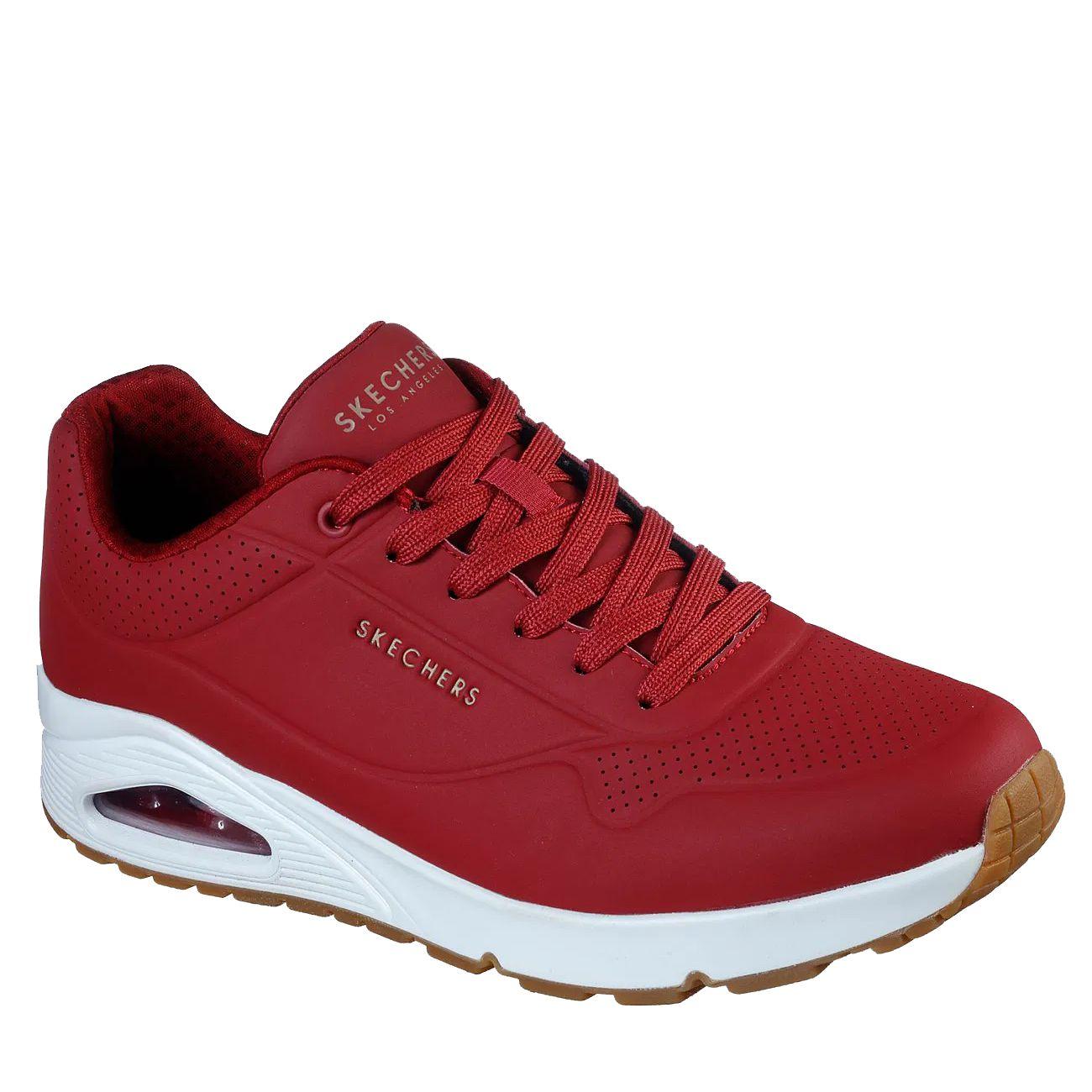 Zapatillas Urbanas Skechers Hombre Uno Rojo Oscuro 52458-DKRD-2
