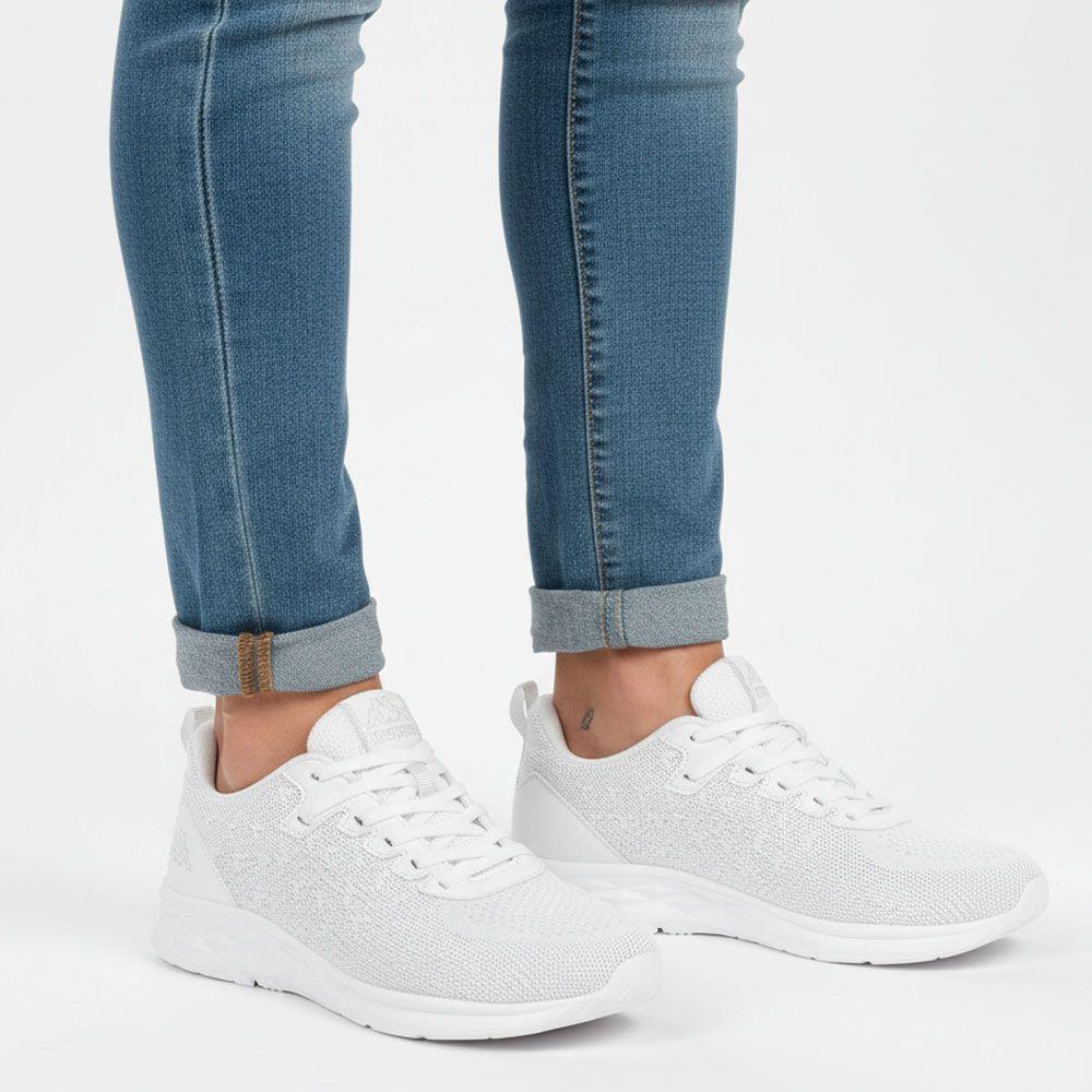 Zapatilla Urbana Mujer Kappa Logo Rostiew White Grey Silver-4
