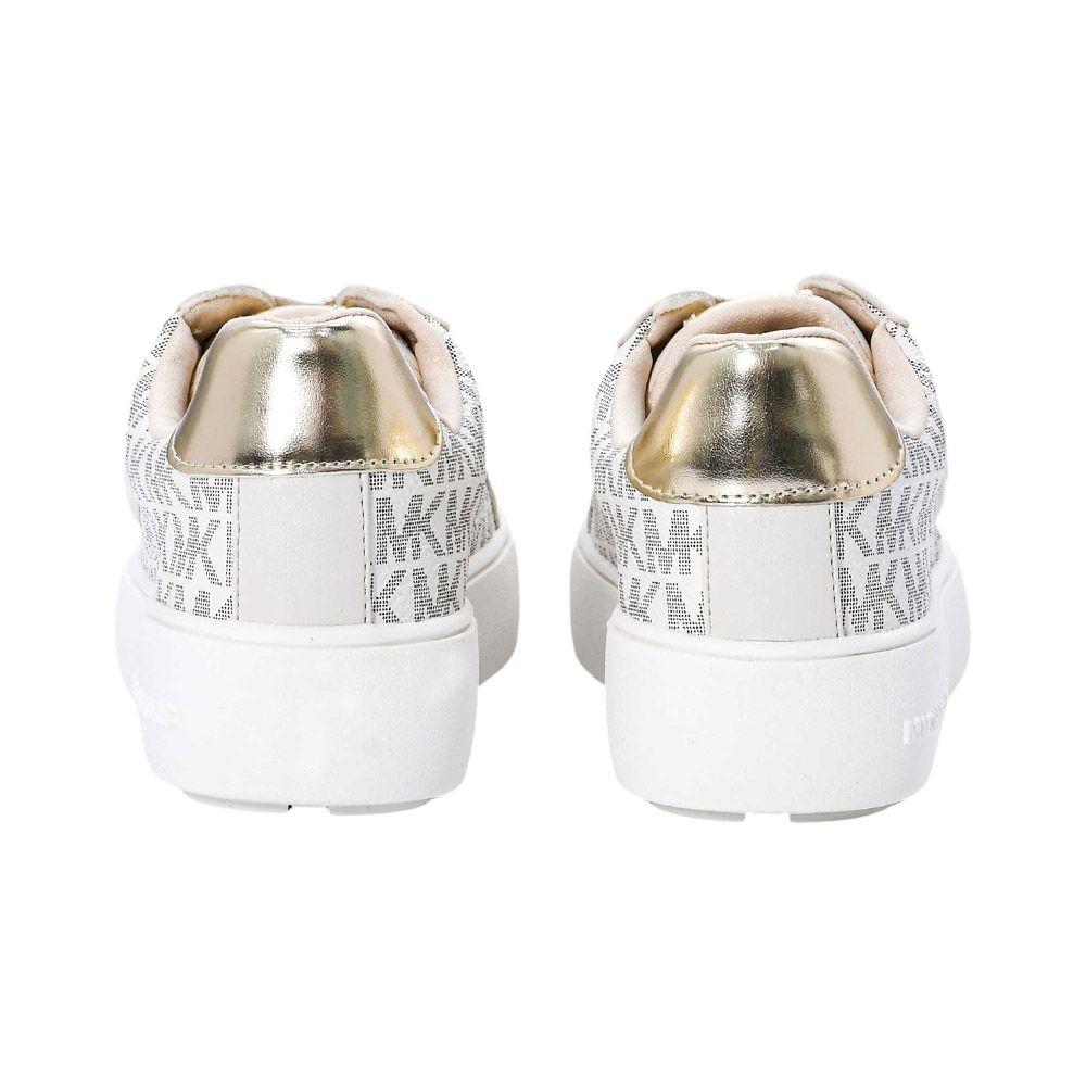 Zapatilla Mujer Michael Kors Jordana Audrey White Gold Originales-2