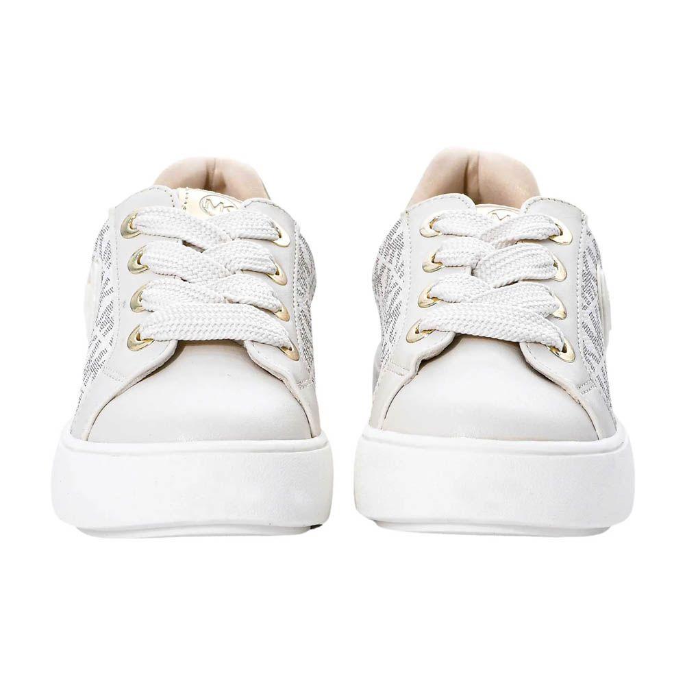 Zapatilla Mujer Michael Kors Jordana Audrey White Gold Originales-3