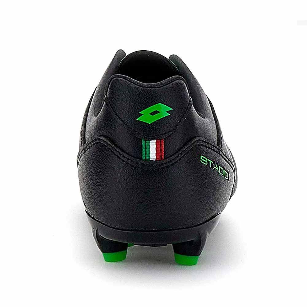 Zapato Fútbol Juvenil Lotto Stadio 705 FG JR Negro/Verde-2