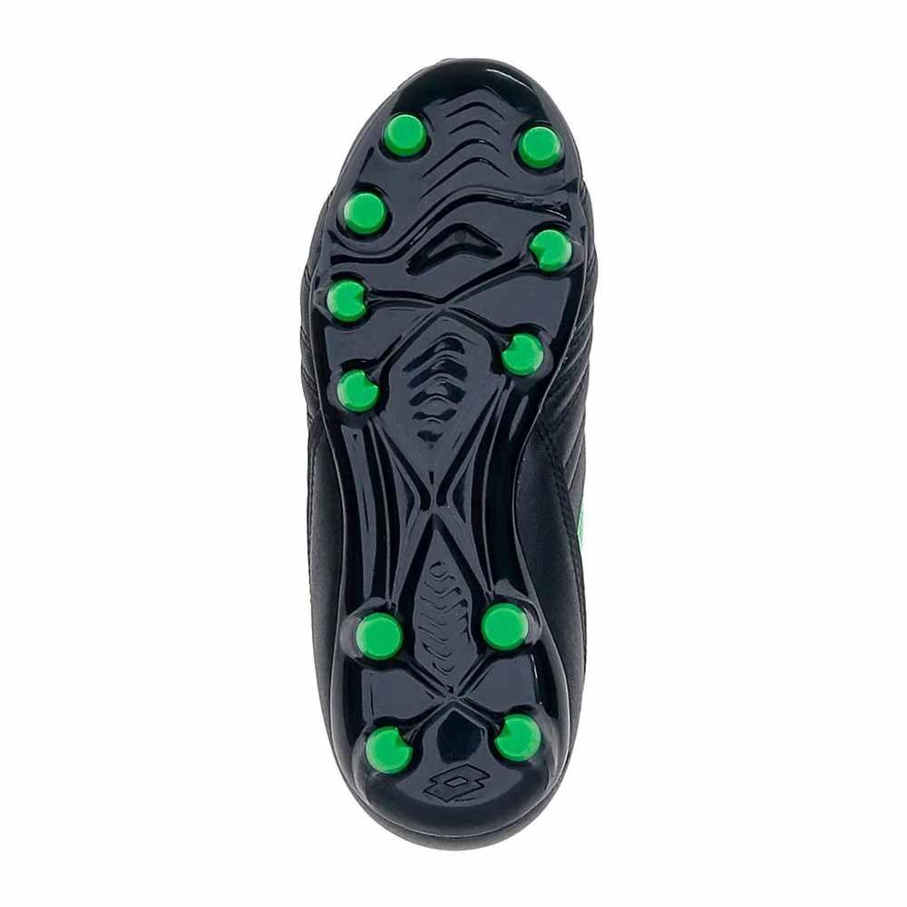 Zapato Fútbol Juvenil Lotto Stadio 705 FG JR Negro/Verde-3
