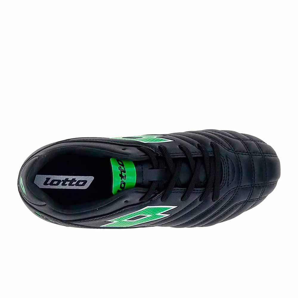 Zapato Fútbol Juvenil Lotto Stadio 705 FG JR Negro/Verde-5