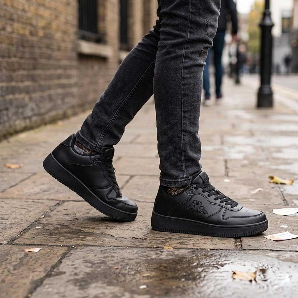 Zapatillas Urbanas Negras Hombre Kappa Logo Maserta Charc-1