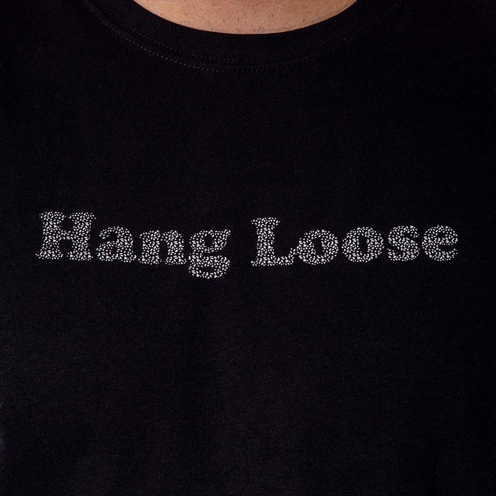 Polera Manga Corta Hombre Salty Negro Hang Loose-1