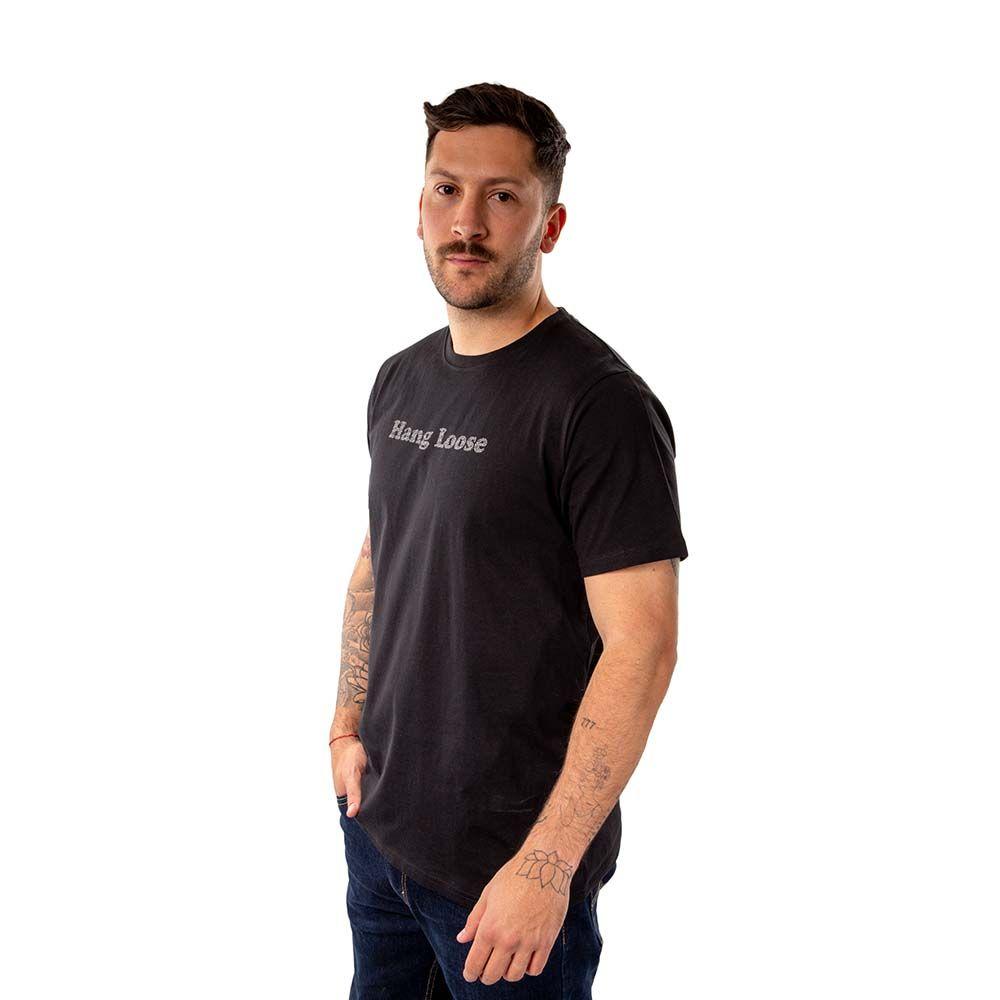Polera Manga Corta Hombre Salty Negro Hang Loose-3