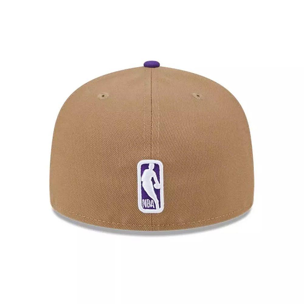 Jockey Gorra New Era 59Fifty Los Angeles Lakers NBA Classic Wordmark Beige-3
