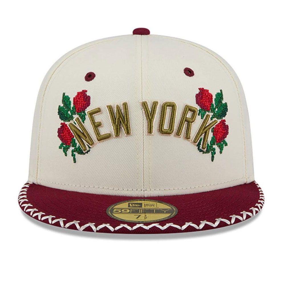 Jockey New Era 59FIFTY MLB New York Yankees Novelty Stitch Beige-0