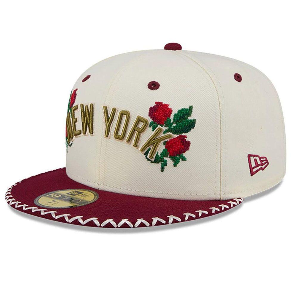 Jockey New Era 59FIFTY MLB New York Yankees Novelty Stitch Beige-1