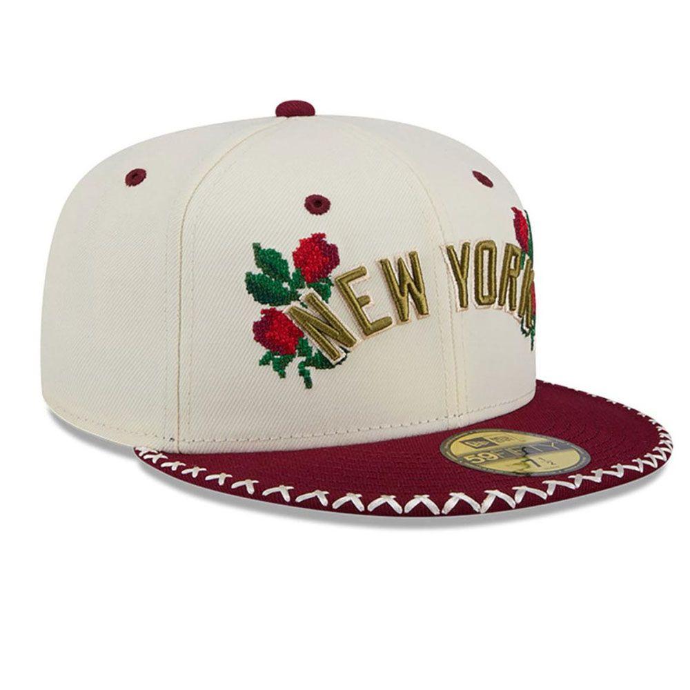 Jockey New Era 59FIFTY MLB New York Yankees Novelty Stitch Beige-2