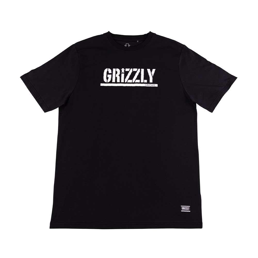 Polera Hombre Grizzly Griptape Print Script Logo Negro-0