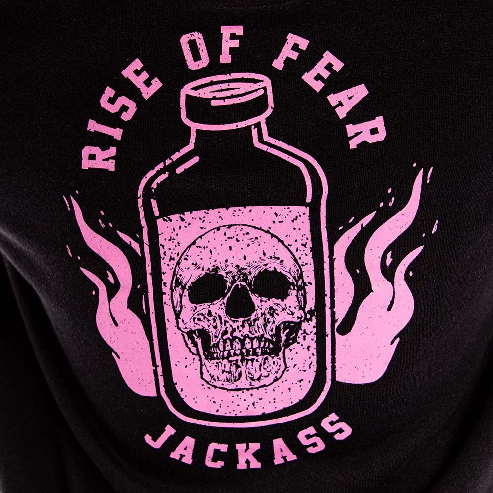 Polerón Full Zipper Death Formula Negro Rosa Jackass-6