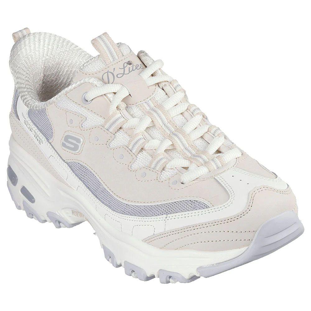 Zapatillas Mujer Skechers Slip-Ins D'Lites-Smooth Nostalgia Beige 150537-NTGY-2