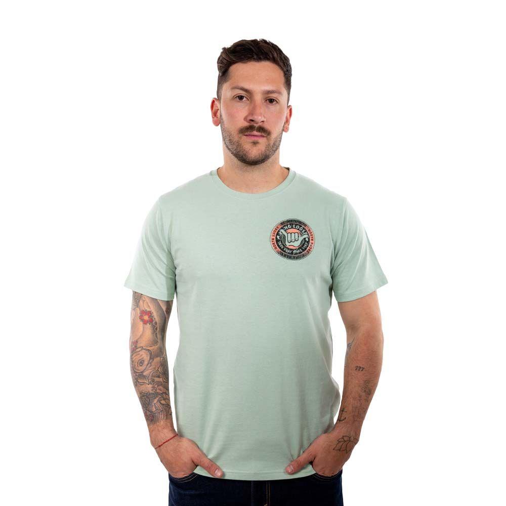 Polera Manga Corta Hombre Wax Verde Hang Loose-0