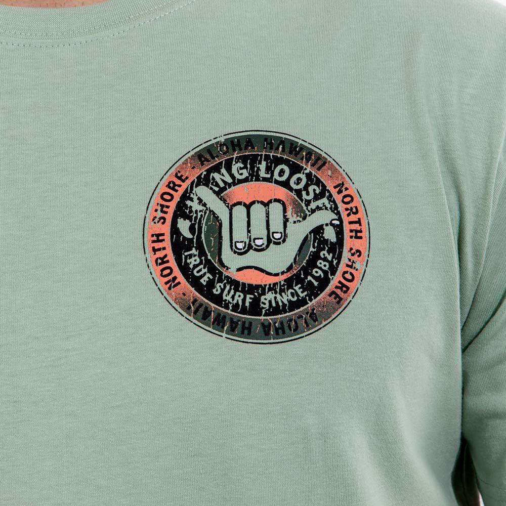 Polera Manga Corta Hombre Wax Verde Hang Loose-1