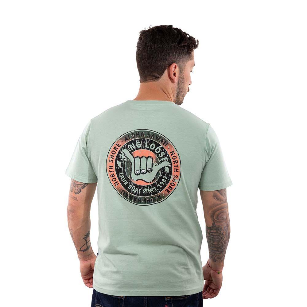 Polera Manga Corta Hombre Wax Verde Hang Loose-2