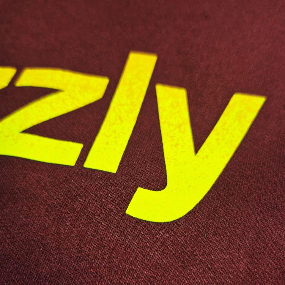 Poleron Hoodie Hombre Grizzly Griptape Lowercase Fadeaway Burdeo-2