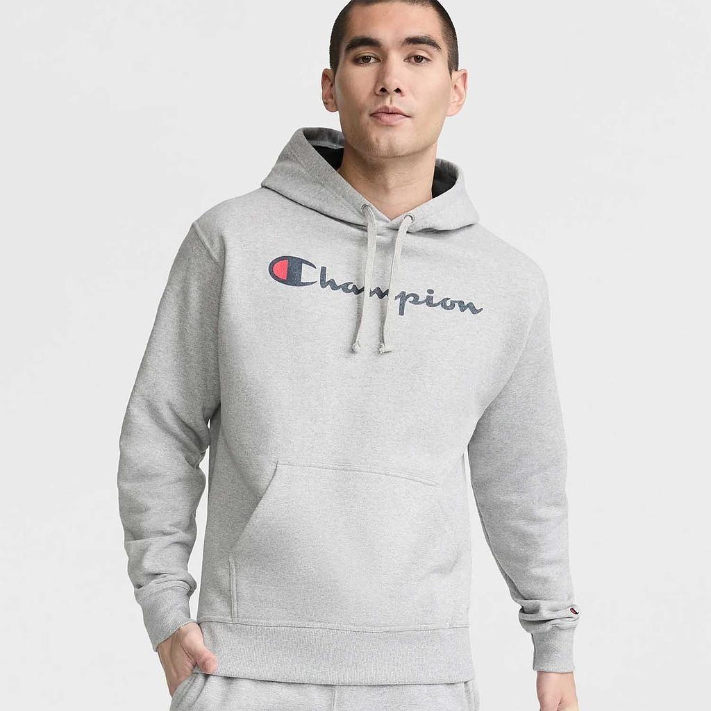 Poleron Hombre Champion Powerblend Graphic Gris-0