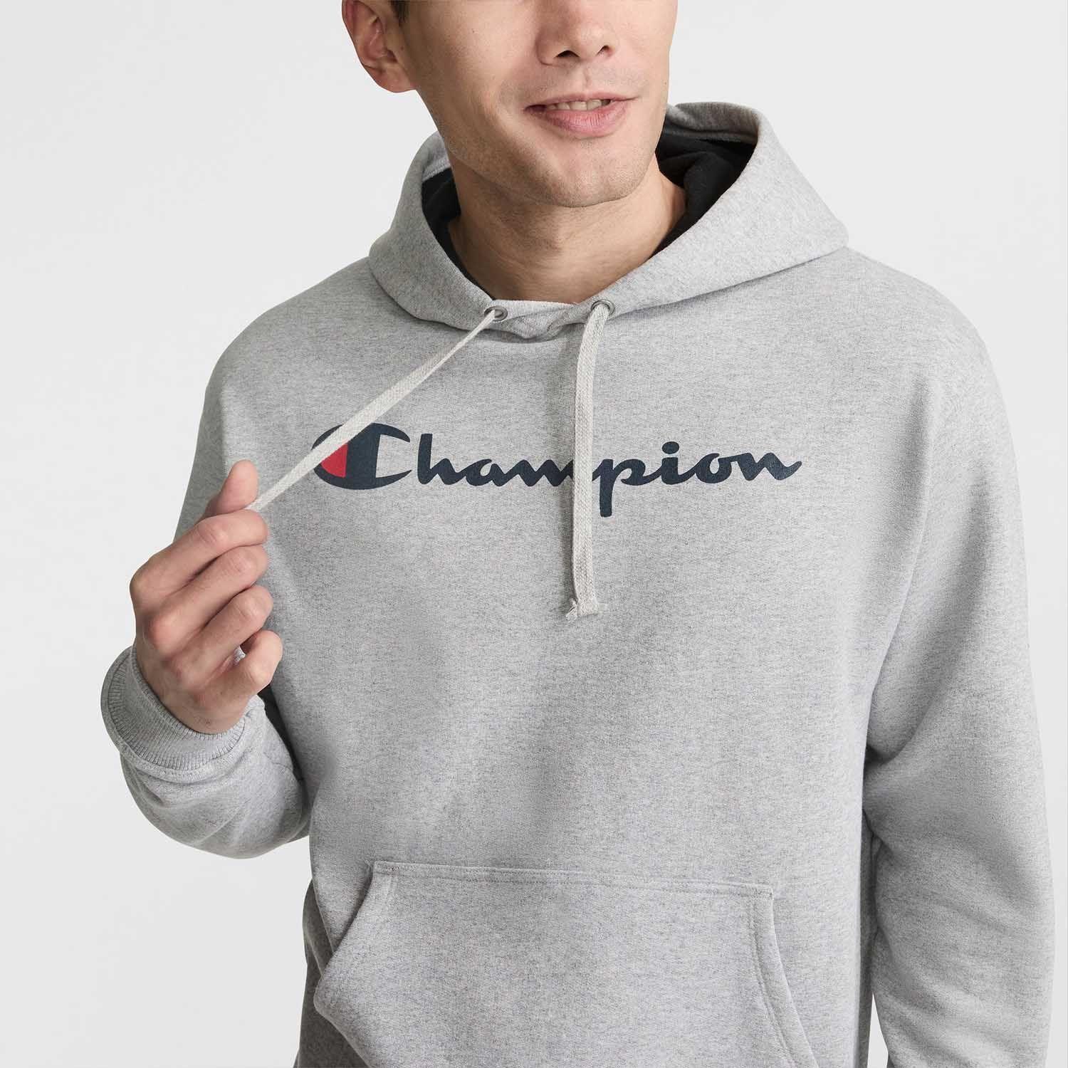 Poleron Hombre Champion Powerblend Graphic Gris-2