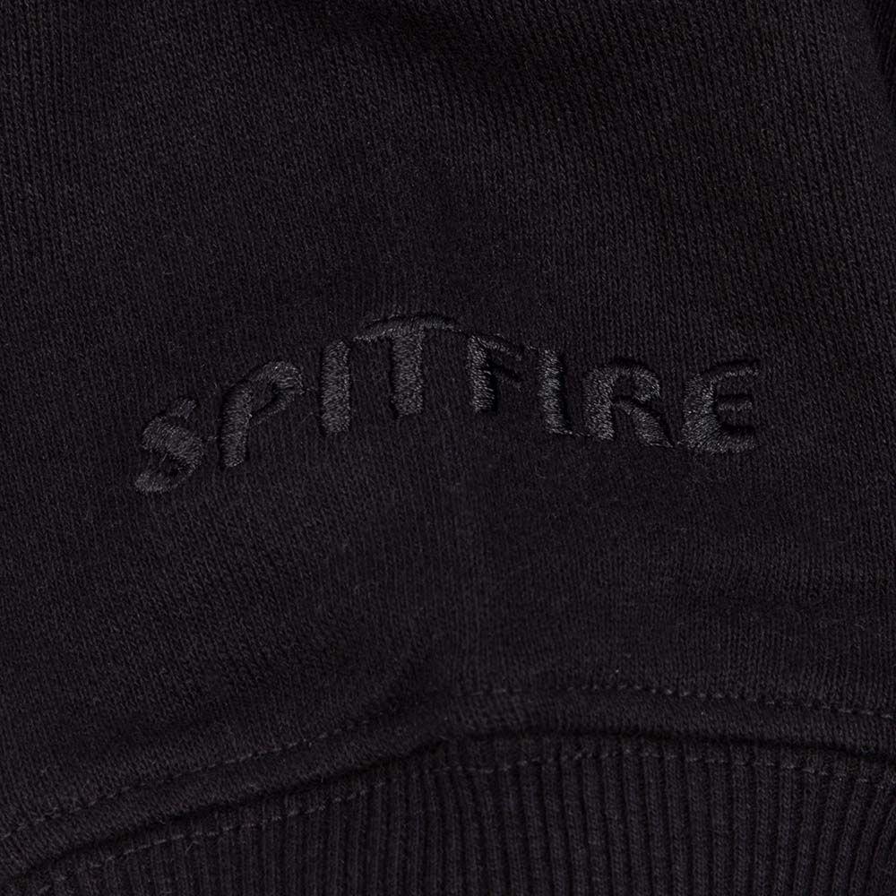 Polerón Full Zipper Con Capucha Juvenil Negro Spitfire-5