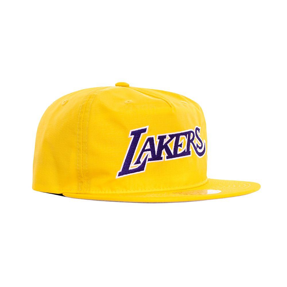 Gorro Los Angeles Lakers Visera Plana Amarillo Mitchell and Ness-2