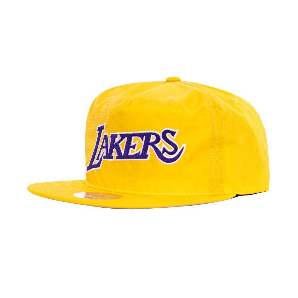 Gorro Los Angeles Lakers Visera Plana Amarillo Mitchell and Ness-3