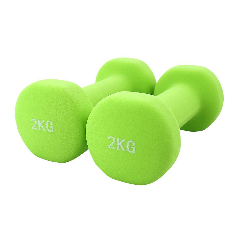 Par Mancuerna Neopreno 2X2Kg Verde Jks-1