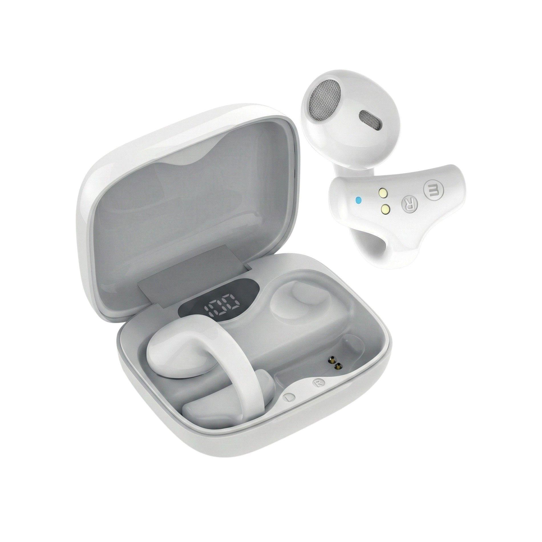 Audífonos Bt Maxell Ear Cuff Clip On Open-Ear TWS Blanco-2