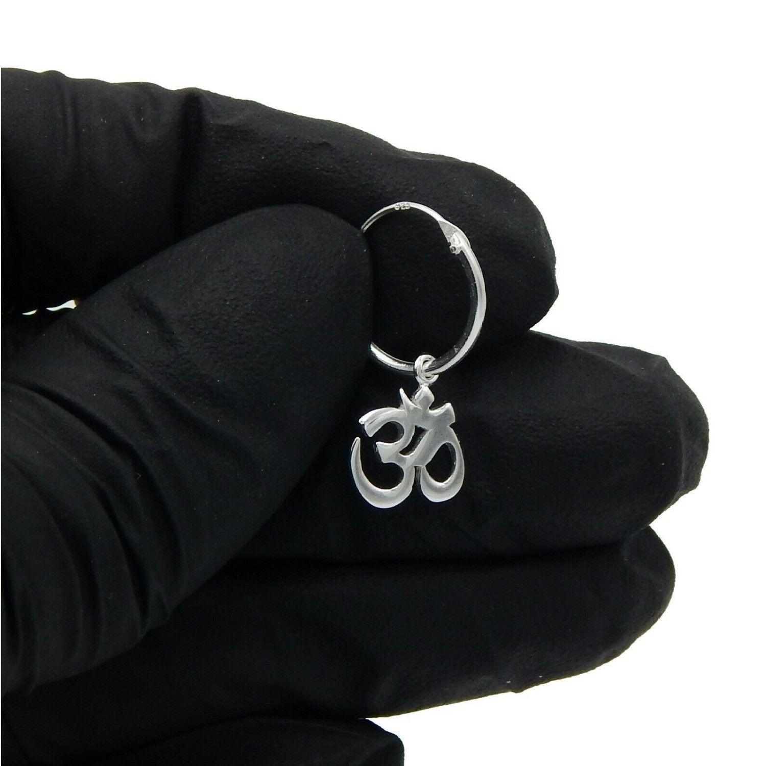 Aros Plata 925 Argolla Om 3o Yoga-2