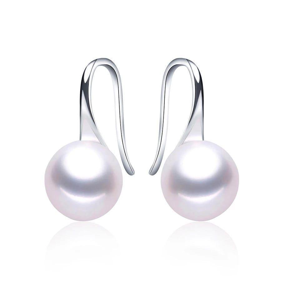Aros Perla Natural Plata Fina 925 Blanco-0