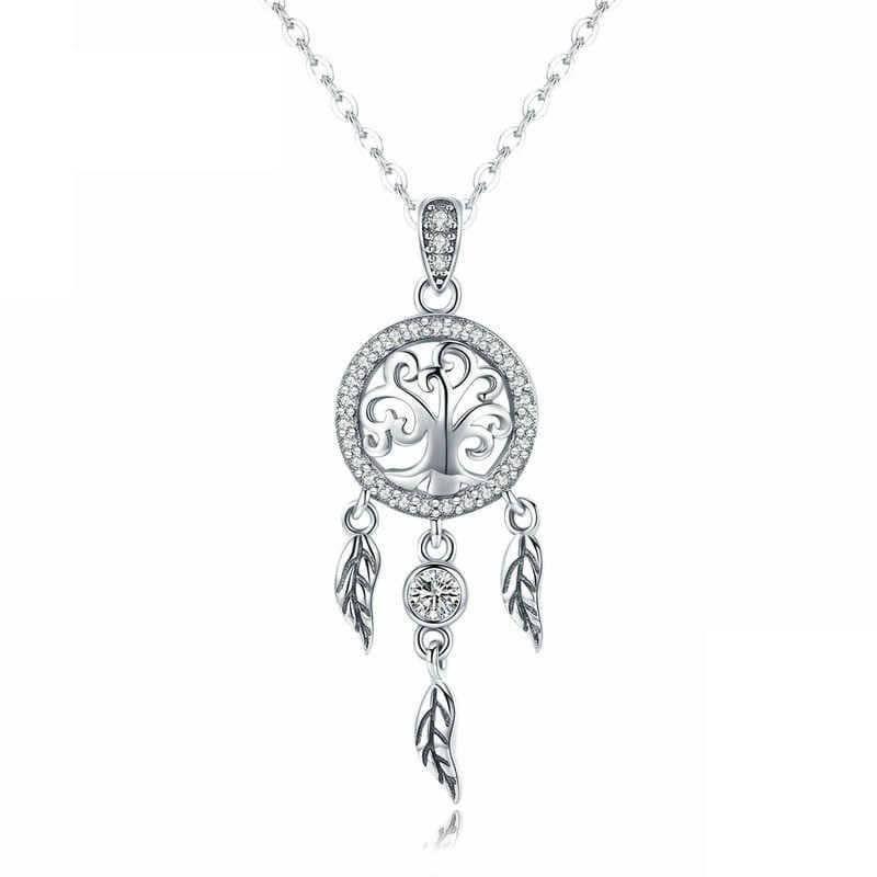 Collar Plata 925 Arbol Atrapa Sueños-0