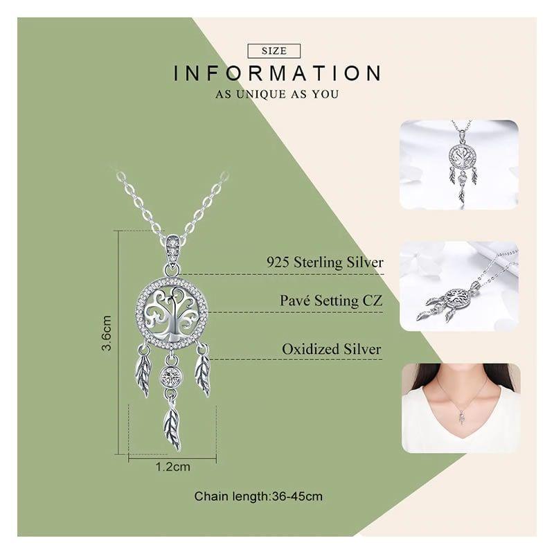 Collar Plata 925 Arbol Atrapa Sueños-1