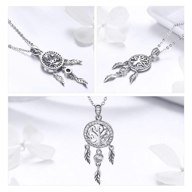 Collar Plata 925 Arbol Atrapa Sueños-2