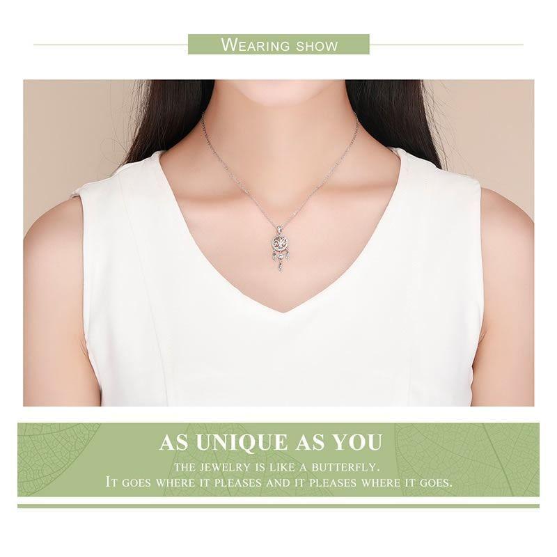 Collar Plata 925 Arbol Atrapa Sueños-3