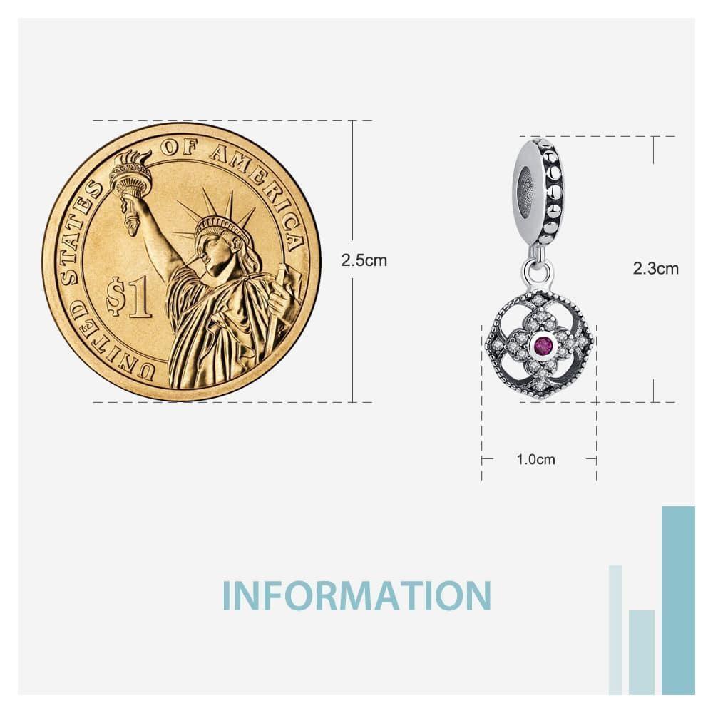 Charm Dije Plata 925 Rosa Circones-2