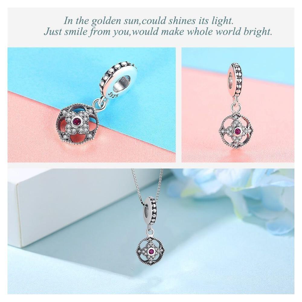 Charm Dije Plata 925 Rosa Circones-3