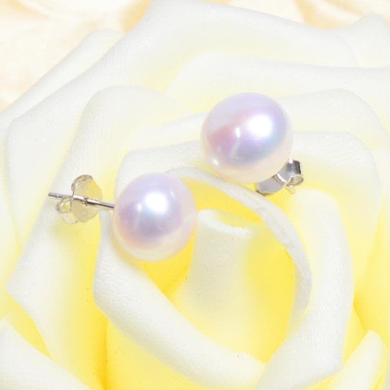 Aros Perla Natural Pasador Plata 925 Blanco-3