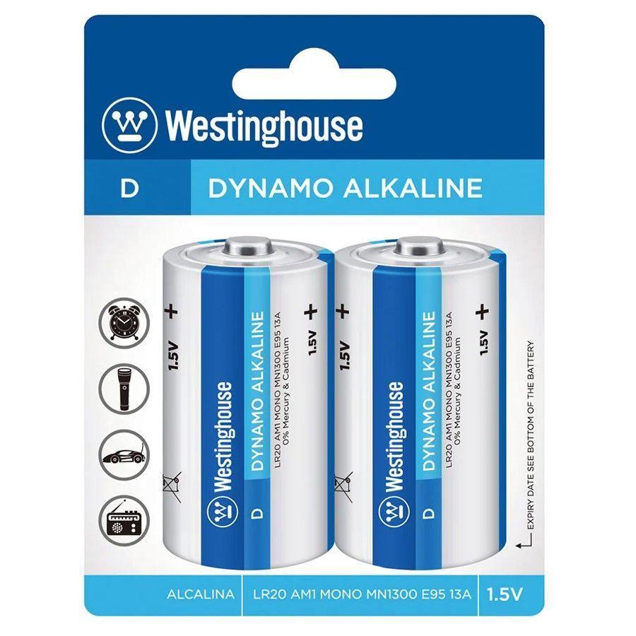 Pack 2 Pilas Dynamo Alcalina D Westinghouse-0