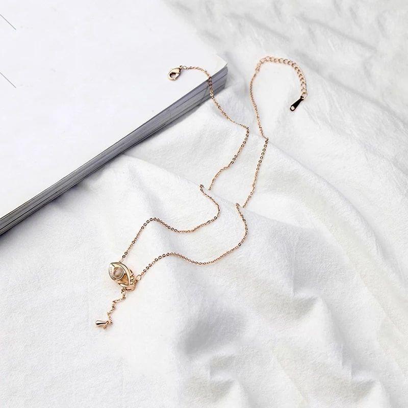 Collar Ojo Te Amo en 100 Idiomas Dorado -4