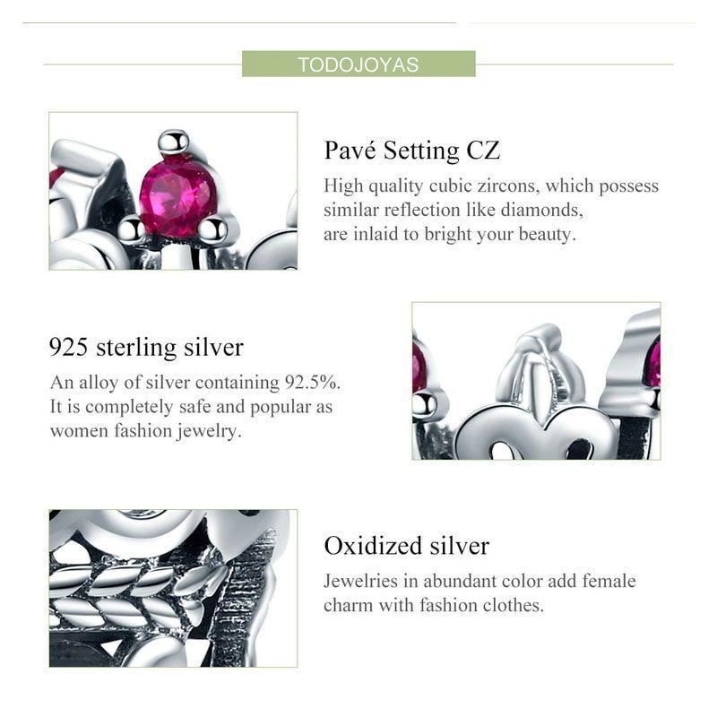 Charm Dije Plata 925 Corona de Reina-5