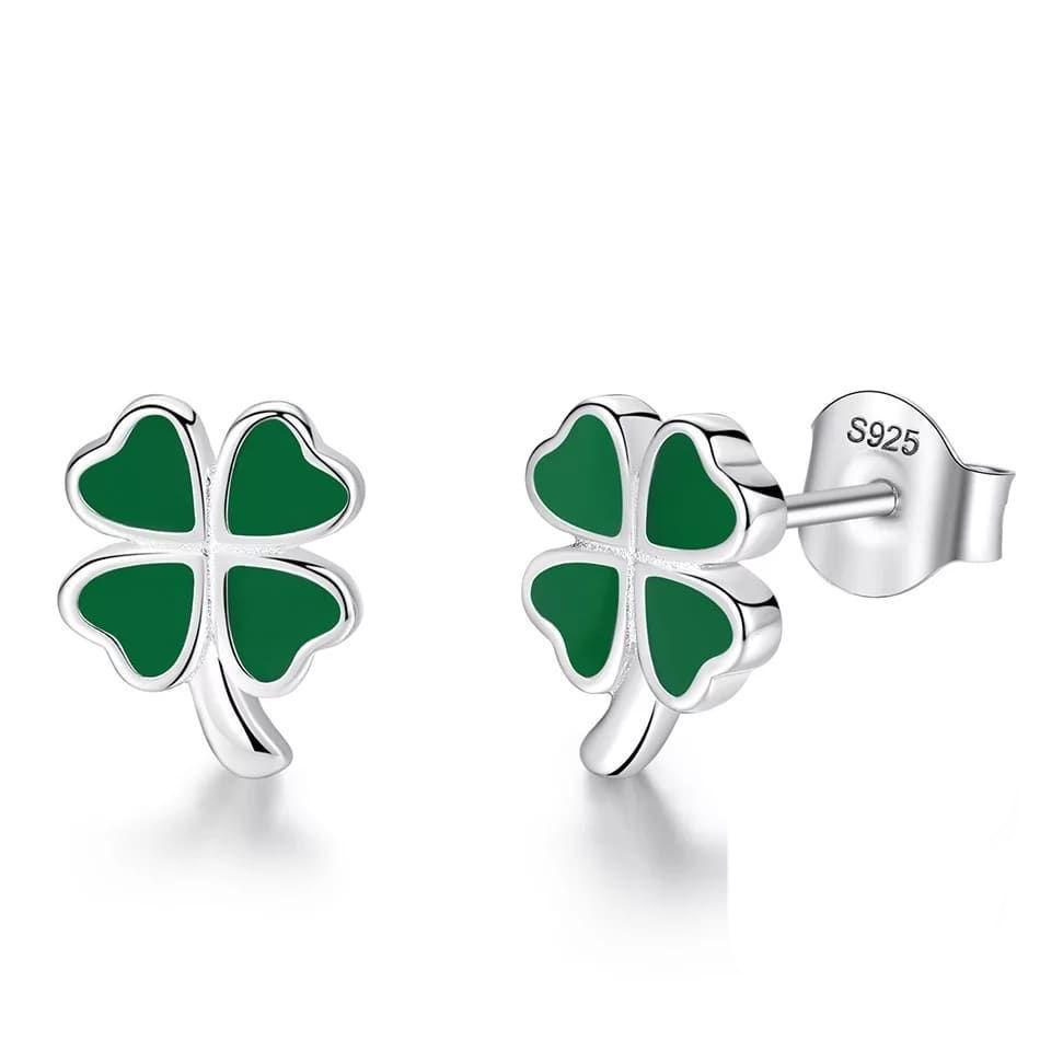Aros de Trebol 4 Hojas Plata 925-0