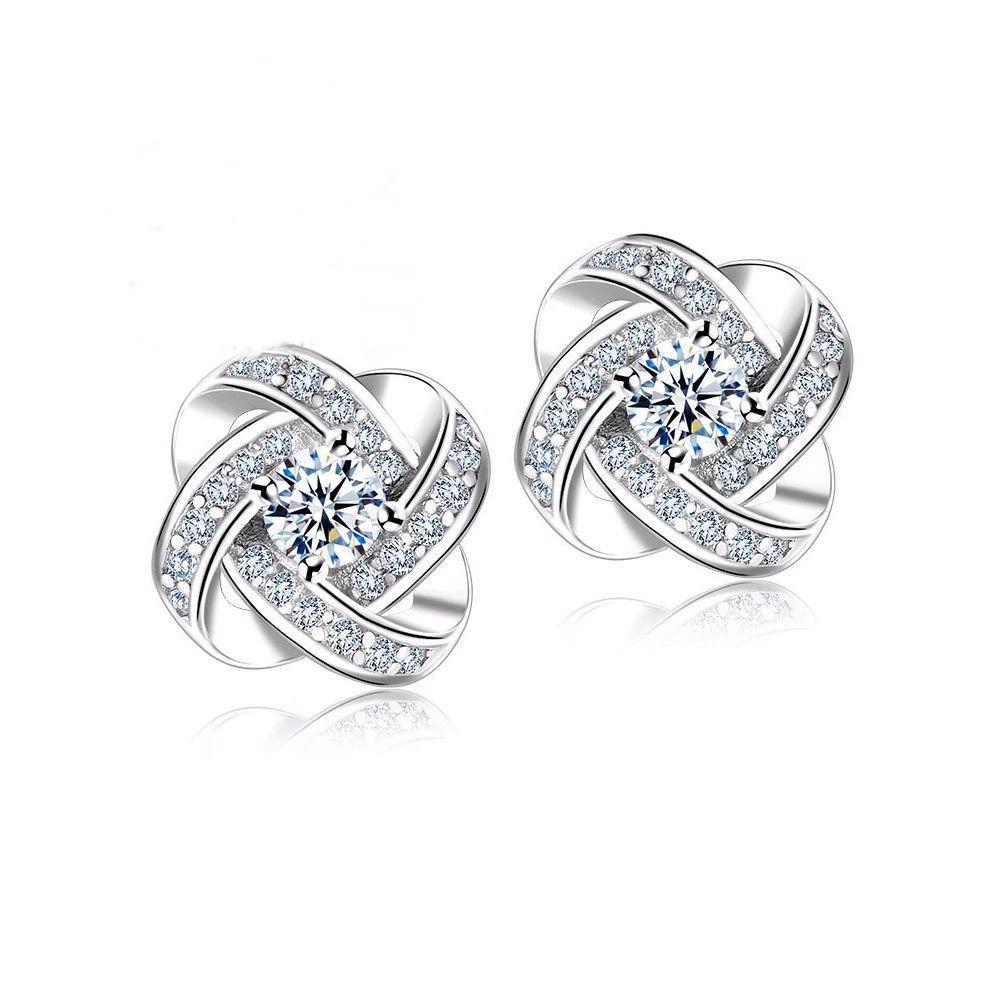 Aros Nudo Circones Plateado-0