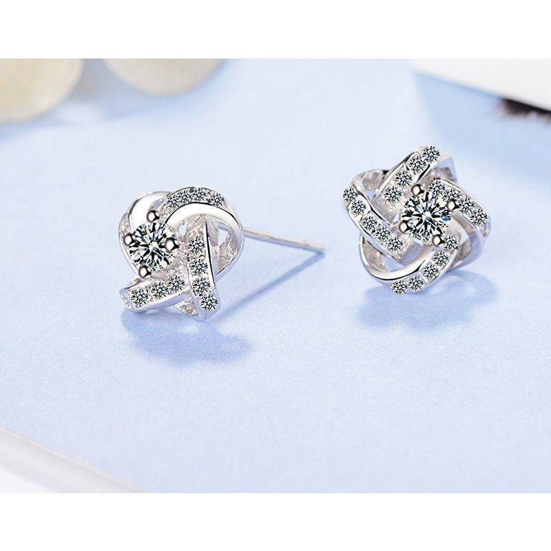 Aros Nudo Circones Plateado-5