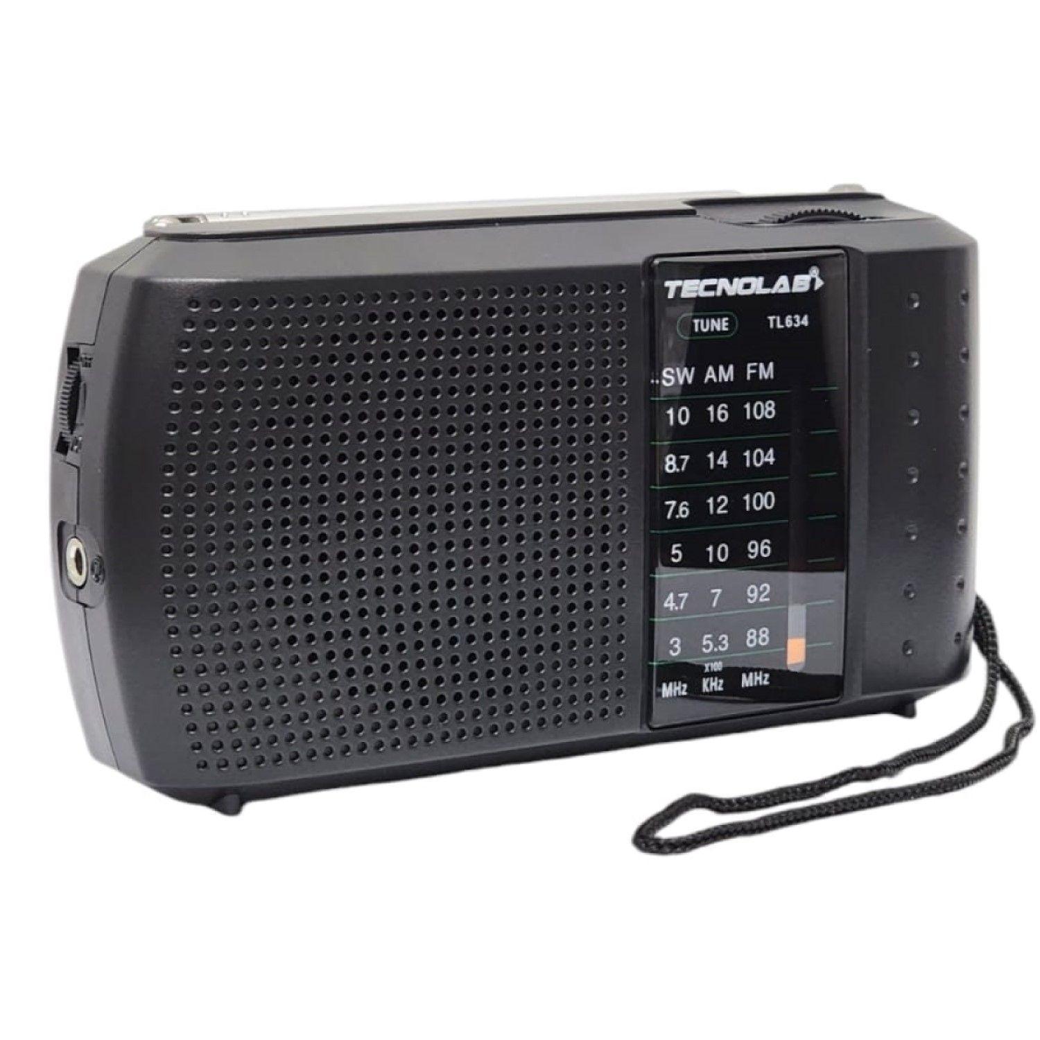 Radio Portátil de Bolsillo Tecnolab AM/FM/SW TL634-0
